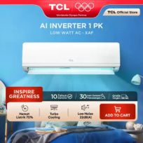 TCL AC Inverter 1PK - AI Tech Hemat Listrik 70% - Anti Bising - Cepat Dingin - Turbo Cooling (Model: TAC-09CSD/XAFI2)