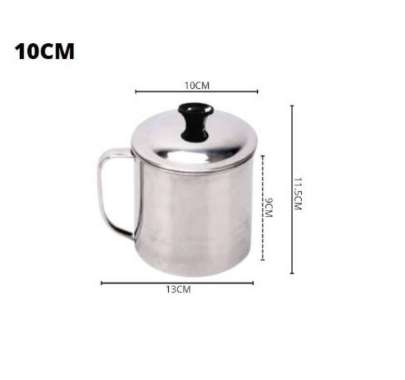 Mug Gelas Cangkir Stainless Steel Jadul Cangkir Polos Estentik Gelas Kopi Susu Teh Mug Sovenir 10CM