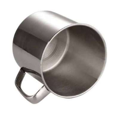 Mug Gelas Cangkir Stainless Steel Jadul Cangkir Polos Estentik Gelas Kopi Susu Teh Mug Sovenir 3PCS