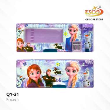 ESCO Kotak Pensil Kaleng 2 Tingkat Karakter / Tempat Pensil Pena Fancy / Metal Pencil Case QZ-8351 F