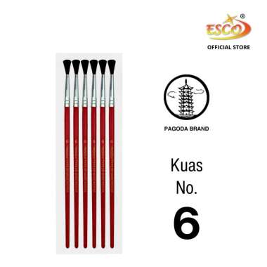 ESCO >< PAGODA Kuas Cat Lukis / Kuas Cat Air / Kuas Cat Akrilik / Brush Set 251 ~ 256 Kuas No.6