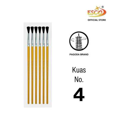ESCO >< PAGODA Kuas Cat Lukis / Kuas Cat Air / Kuas Cat Akrilik / Brush Set 251 ~ 256 Kuas No.4