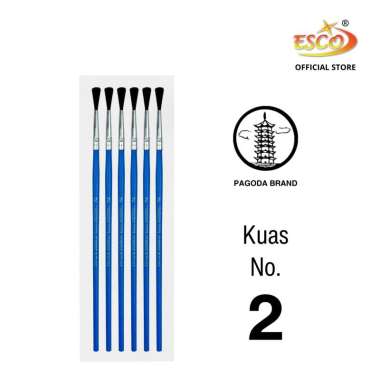 ESCO >< PAGODA Kuas Cat Lukis / Kuas Cat Air / Kuas Cat Akrilik / Brush Set 251 ~ 256 Kuas No.2