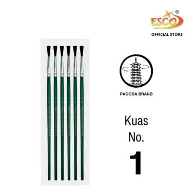 ESCO >< PAGODA Kuas Cat Lukis / Kuas Cat Air / Kuas Cat Akrilik / Brush Set 251 ~ 256 Kuas No.1