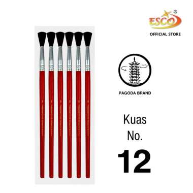 ESCO >< PAGODA Kuas Cat Lukis / Kuas Cat Air / Kuas Cat Akrilik / Brush Set 257 ~ 262 Kuas No.12