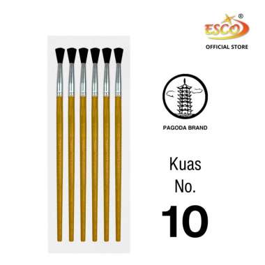 ESCO >< PAGODA Kuas Cat Lukis / Kuas Cat Air / Kuas Cat Akrilik / Brush Set 257 ~ 262 Kuas No.10