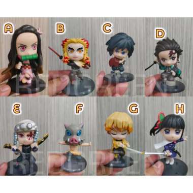 mainana anak action figure figure demon slayer mainan koleksi mini figure demon slayer RANDOM versi 