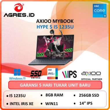 LAPTOP AXIOO MYBOOK HYPE 5 | i5 1235U 8GB 256GB Windows 11 - WINDOWS, Normal WINDOWS 11 PRO NON BUND