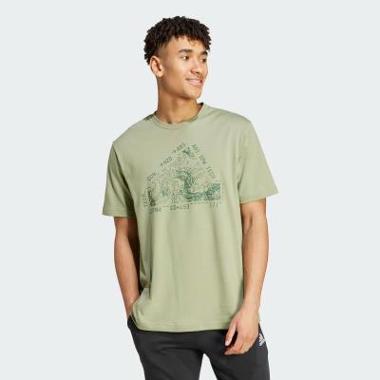 adidas Men Sportswear City Escape Landscape Graphic Tee Baju Olahraga Pria [IW2684] A/L tent green