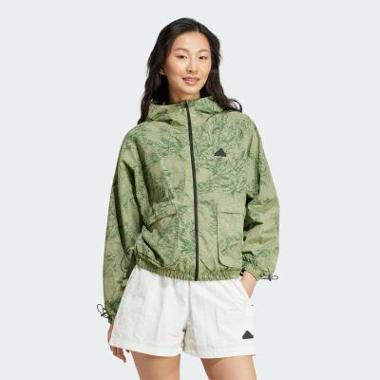 adidas Women Sportswear City Escape Woven Windbreaker Jaket Olahraga Wanita [IW5213] A/M tent green