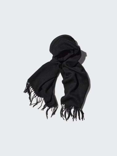 UNIQLO HEATTECH Scarf Syal Winter pria wanita Black POLOS