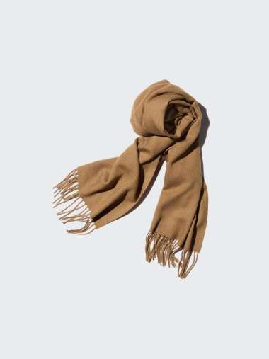 UNIQLO HEATTECH Scarf Syal Winter pria wanita Beige POLOS