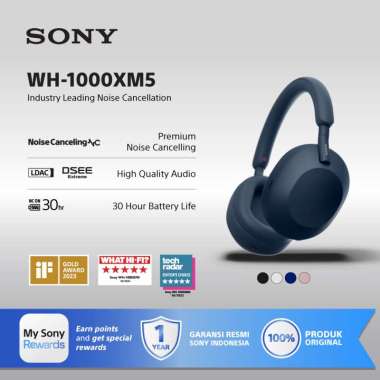 SONY WH-1000XM5 Wireless Noise Cancelling Headphone / WH1000XM5 - Blue