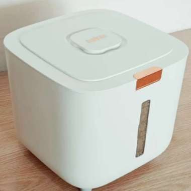 Dispenser Beras Tempat Simpan Beras Estetik Dengan Tutup Adjustable Rice Box Tong Beras Wadah Penyim