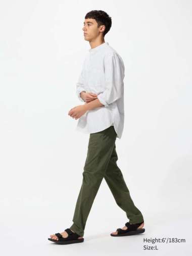 UNIQLO Celana panjang Jeans pria Warna Ultra Stretch Skinny Fit Olive XL