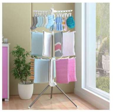 Palang Rak Jemuran Handuk Pakaian Baju Celana Bayi Stainless Steel Rack Laundry Jemuran Menara JEMUR