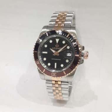 Hegner 1718G Jam Tangan Pria Model Rolex Rosegold Hijau