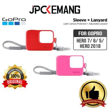 JPC KEMANG GoPro Sleeve + Lanyard for Gopro Hero 7 / 6 / 5 & Hero 2018 Casing Go Pro Silicone Case O
