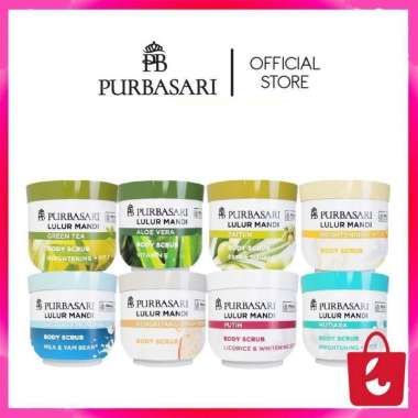 Purbasari Lulur Mandi 200gr Body Scrub Pemutih Badan Brightening