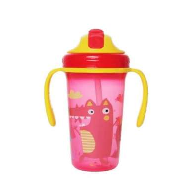 Botol Minum Anak Sekolah Botol Minum Karakter Dengan 2Pegangan + Tali Panjang Tutup Sedotan Bpa Free