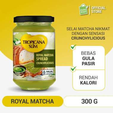 Tropicana Slim Royal Matcha Spread 300g - Selai Matcha Bebas Gula Pasir