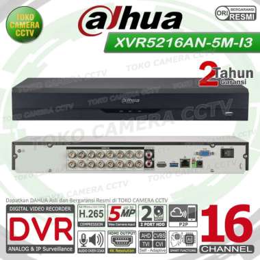 DVR DAHUA 5MP 16 CHANNEL RECORDER CCTV DIGITAL DAHUA 16CH 2 HDD