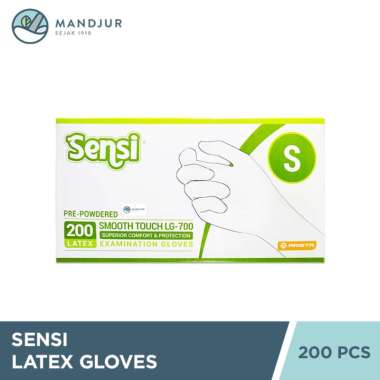 Sensi Latex Examination Gloves Sarung Tangan Medis [Size S/ 200 Pcs]