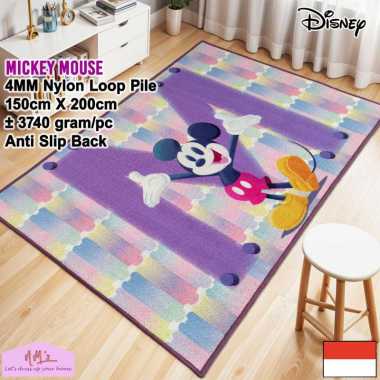 Disney Mickey Mouse Official Merchandise karpet 150 cm x 200 cm playmat anak bayi motif kartun karak