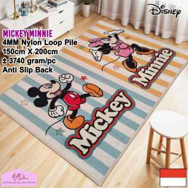 Disney Mickey Mouse Official Merchandise karpet 150 cm x 200 cm playmat anak bayi motif kartun karak