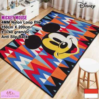 Disney Mickey Mouse Official Merchandise karpet 150 cm x 200 cm playmat anak bayi motif kartun karak