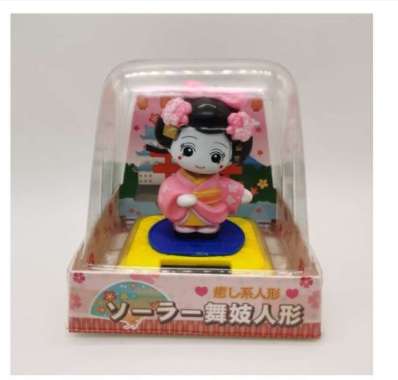 Pajangan Solar Dashboard Mobil Putri Japan Kimono Figure Miniatur Hiasan Dashboard Putri Kimono PUTR
