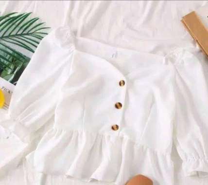 Kemeja Crop Wanita Crop Top Wanita Atasan Crop Kemeja Wanita Baju Atasan Wanita Blouse Atasan Baju P