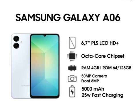 SAMSUNG GALAXY A06 4/128 GB PUTIH