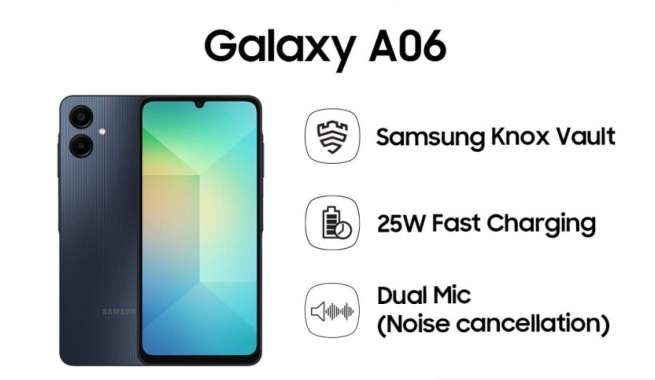 SAMSUNG GALAXY A06 4/64 GB HITAM