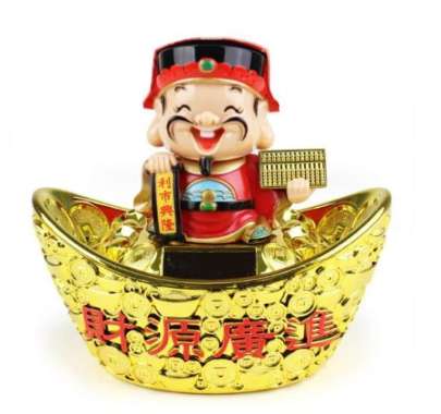 Solar Pajangan Dewa Uang Kecil & Besar 5 Dewa Uang Besar Dan Kecil Solar Tenaga Matahari UTARA BESAR