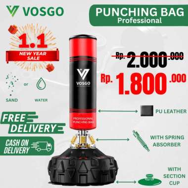 Alat Fitness Punching Bag Samsak Tinju Boxing Merah Hitam