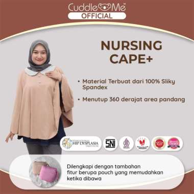 CUDDLEME NURSING CAPE PLUS + APRON COVER MENYUSUI Fuschia+