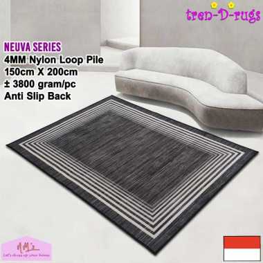 Tren-D-rugs Karpet eropa estetik 150 cm x 200 cm anti slip permadani motif abstrak alas lantai ruang