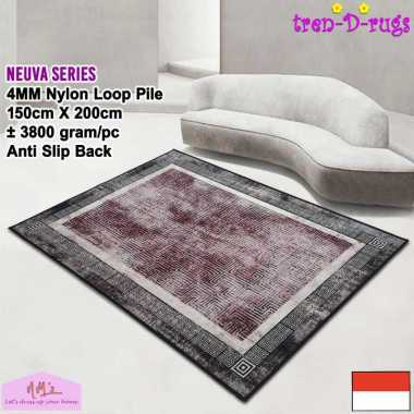 Tren-D-rugs Karpet eropa estetik 150 cm x 200 cm anti slip permadani motif abstrak alas lantai ruang