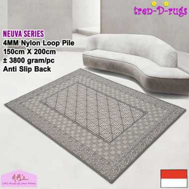 Tren-D-rugs Karpet eropa estetik 150 cm x 200 cm anti slip permadani motif abstrak alas lantai ruang