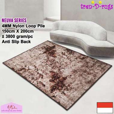 Tren-D-rugs Karpet eropa estetik 150 cm x 200 cm anti slip permadani motif abstrak alas lantai ruang