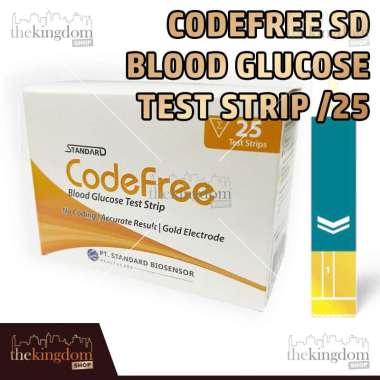 Codefree SD Blood Glucose Test Strip /25 Refil Gula Darah Refill Glukosa Code Free Biosensor