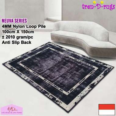 Tren-D-rugs Karpet eropa aesthetic 100 cm x 150 cm anti slip permadani motif abstrak alas lantai rua