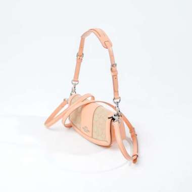 Tas COACH JACQUARD MONOGRAM BEIGE NUDE FLAP CROSS BODY BAG 100% ORIGINAL