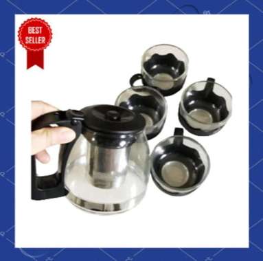 Set Cangkir dan Teko Aesthetic Tea Pot Set Gelas Teko 1 Set Teko Sepaket Gelas Poci 1 Set Cangkir Te
