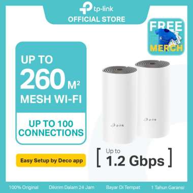 TP-LINK Deco E4 Whole Home Mesh Wifi System router[2 pcs / pack] white