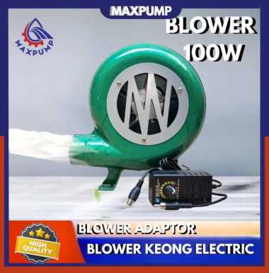 MAXPUMP Blower Keong mini 100watt 2inch AC/DC 12v 220v Speed Control Mini Fan Turbo Kipas Panggang M