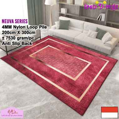 Tren-D-rugs Karpet eropa aesthetic jumbo besar 200 cm x 300 cm anti slip permadani motif abstrak mod