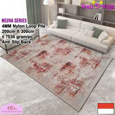Tren-D-rugs Karpet eropa aesthetic jumbo besar 200 cm x 300 cm anti slip permadani motif abstrak mod