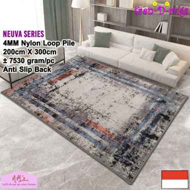 Tren-D-rugs Karpet eropa aesthetic jumbo besar 200 cm x 300 cm anti slip permadani motif abstrak mod